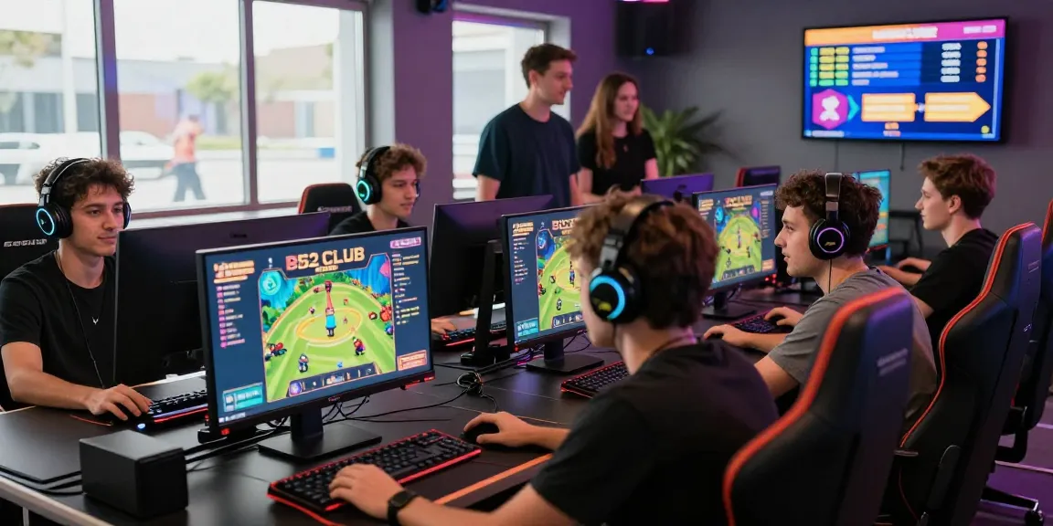 Experience B52 CLUB's thrilling online gaming action, featuring friends immersed in gameplay and digital excitement.