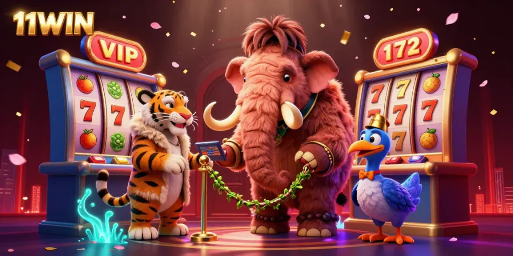 Experience thrilling jackpots at 11WIN with dynamic games, vibrant characters, and casino action.