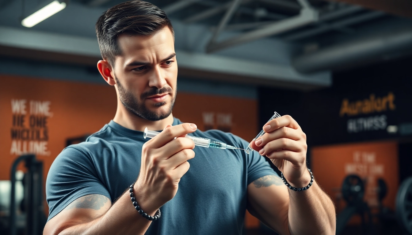 Beim sustanon 250 kaufen zeigt ein Trainer die richtige Injektionstechnik.