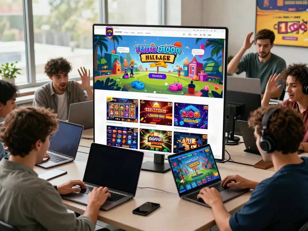 Engaged players enjoying various iwin online gaming options in a vibrant digital atmosphere.
