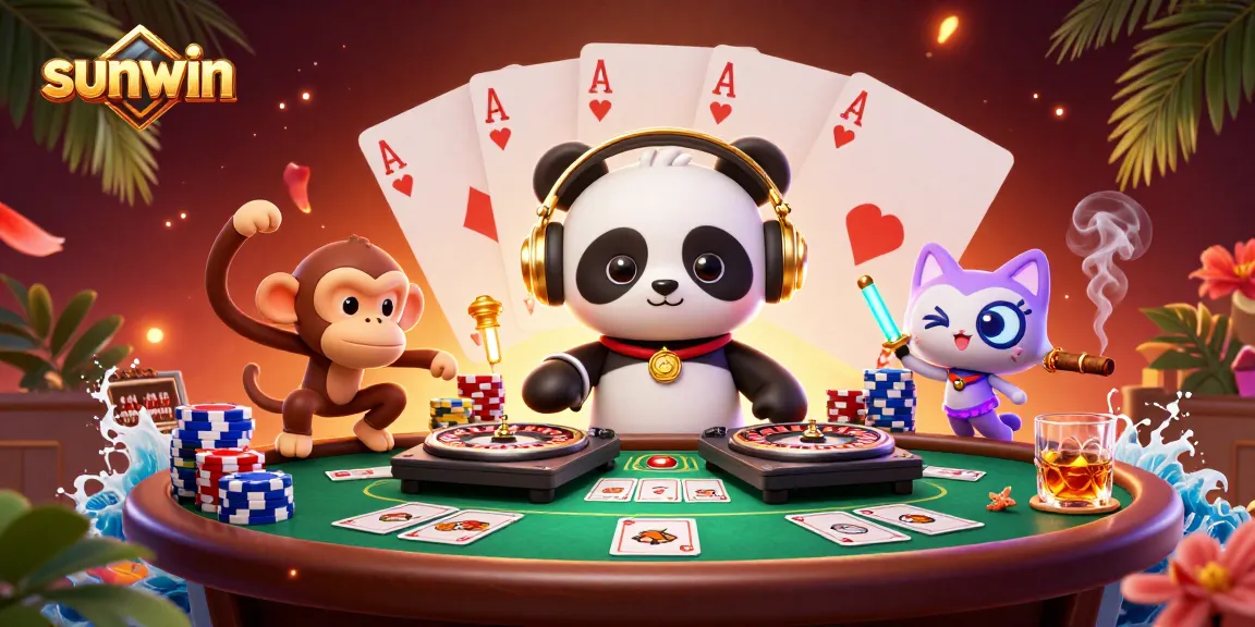 Play thrilling games at sunwin with 3D DJ panda and exciting casino action.