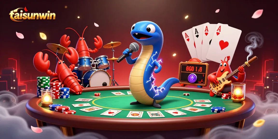 Experience the electric excitement of taisunwin at an underwater casino with dynamic performers and poker elements.