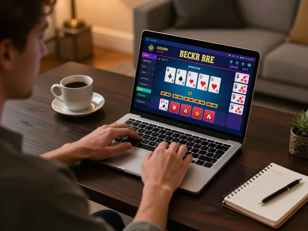 Engaging in a high-stakes 33WIN blackjack game at home with strategic play