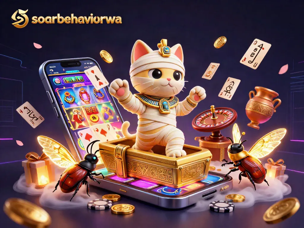 Engage in thrilling gameplay with soarbehaviorwa in an ancient Egyptian-themed casino scene.