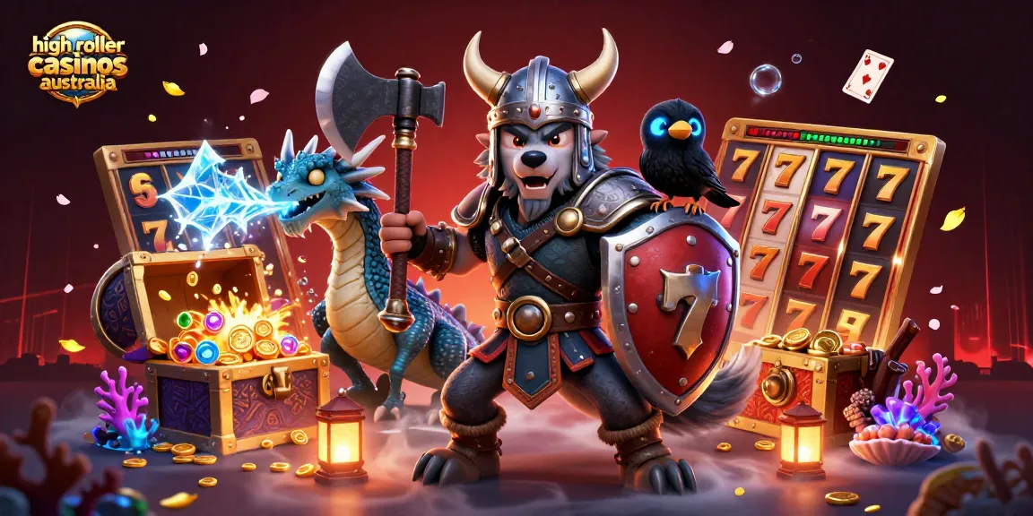 Join the adventure at high roller casinos australia with a thrilling Viking scene showcasing winning gaming elements.