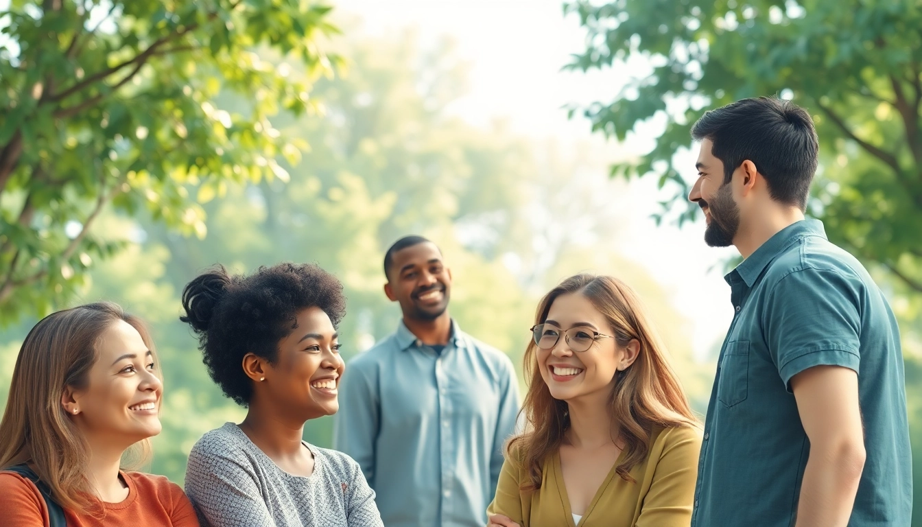 Promote mental health awareness through a supportive community discussion among diverse individuals, showcasing empathy and connection.