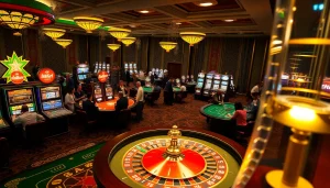 Excited gamblers playing at the roulette table in the NOHU90 casino.