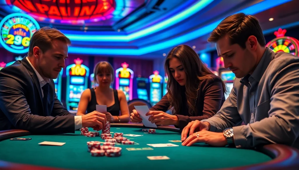 Engage in thrilling poker action at https://kjcmh.com/ with focused players and glamorous casino elements.